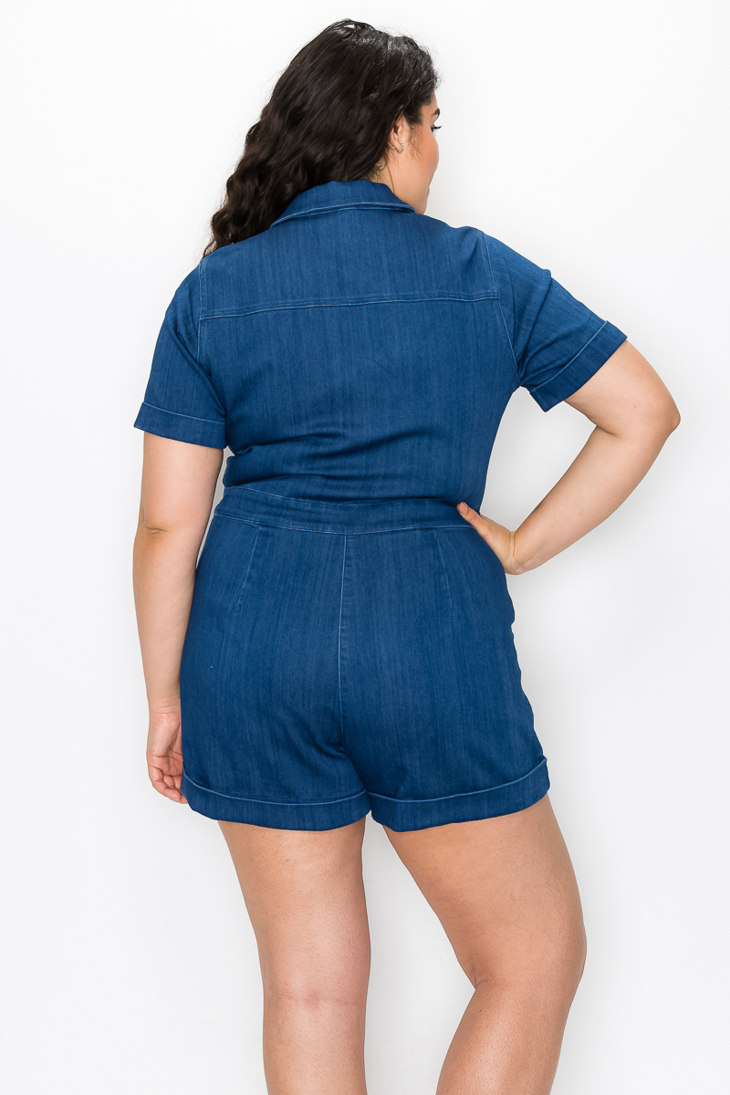 torrid denim romper